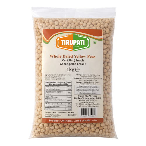 Tirupati Whole Dried Peas (Yellow) (1kg)