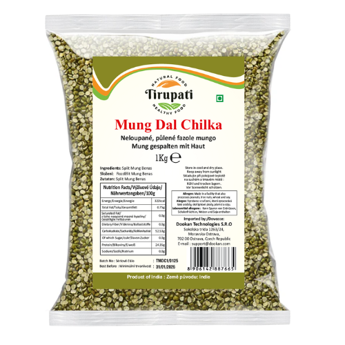 Tirupati Moong Dal Split With Skin / Mung Dal Chilka (1kg)