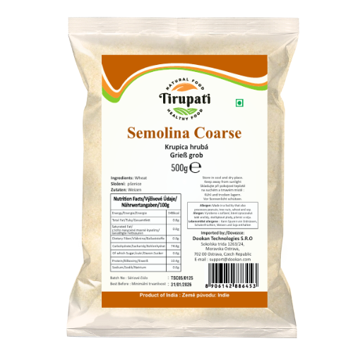 Tirupati Semolina coarse (500g) - Damaged Packaging