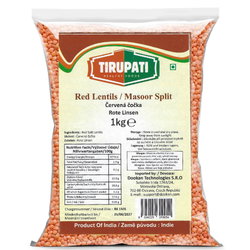 Tirupati Red Lentils / Masoor Split (1kg)