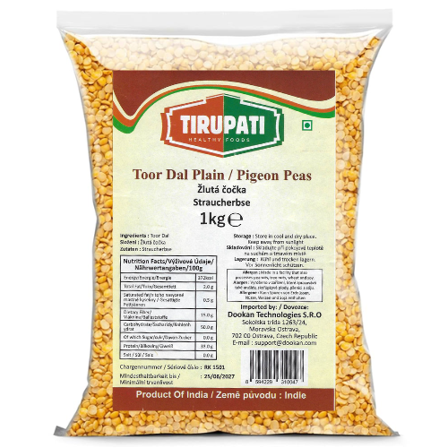 Tirupati Toor Dal Plain / Pigeon Peas (1kg)