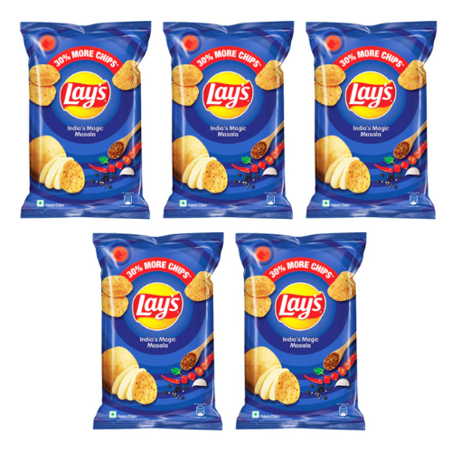 Lay's Indian Magic Masala Crisps (Bundle of 5 x 52g) - Sale Item [BBD: 26 October 2025]