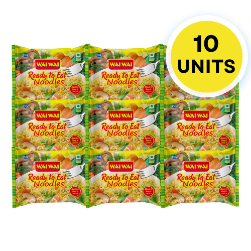 Wai Wai Noodles Veg Masala Flavour (Bundle of 10 x 70g) - Sale Item [BBD: 25 June 2025]