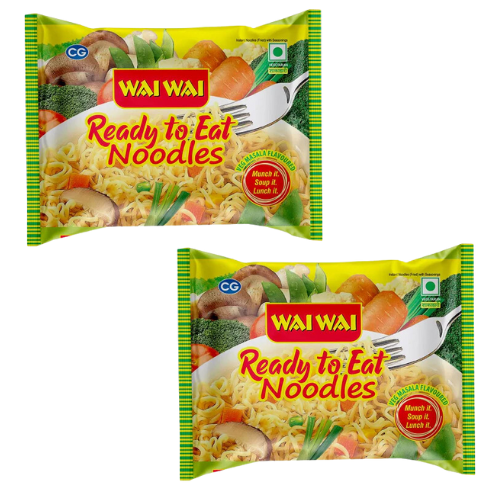 Wai Wai Noodles Veg Masala Flavour (Bundle of 2 x 70g) - Sale Item [BBD: 25 June 2025]