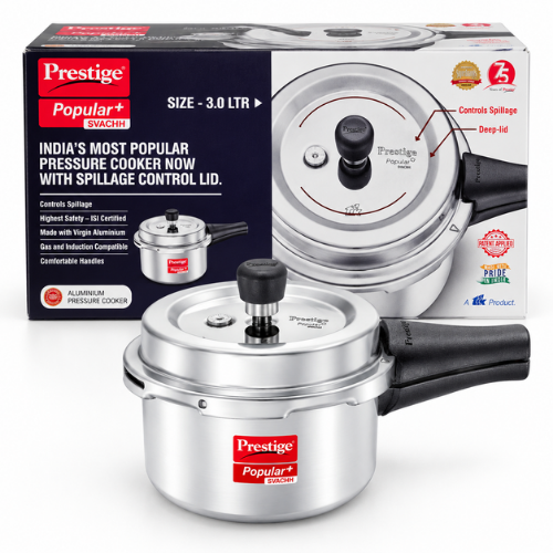 Prestige Popular Svacch Pressure Cooker with Induction (3 Litres)