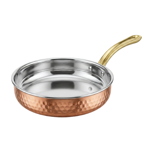 La Copper Copper Frying Pan with Brass Handle (1pc)