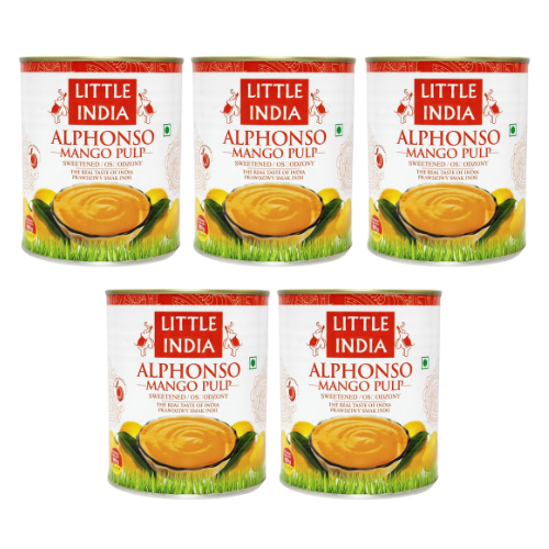 LittleIndia Alphonso Mango Pulp (Bundle of 5 x 850ml)