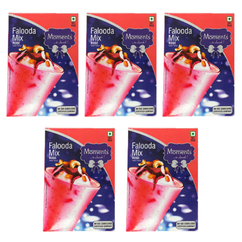 Moments Rose Falooda Mix (Bundle of 5 x 200g) - Sale Item [BBD: 31 March 2024]