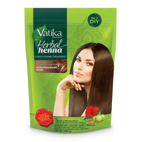 Dabur Vatika Herbal Henna  Hair Conditioning (Oudh) Powder (200g)