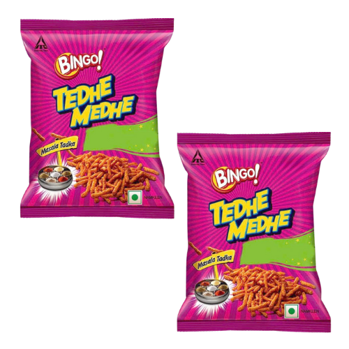 Bingo Tedhe Medhe Masala Tadka (Bundle of 2 x 90g)