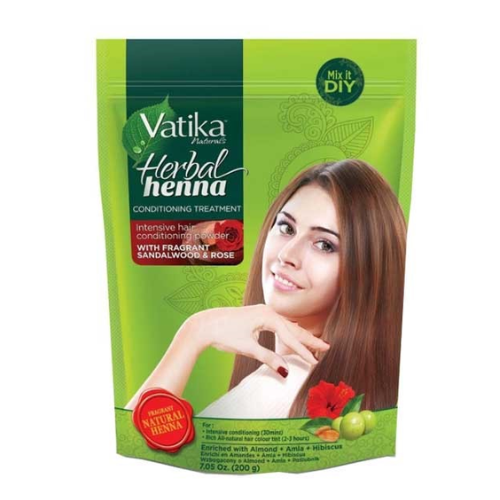Dabur Vatika Herbal Henna  Hair Conditioning (Sandal Wood & Rose) Powder (200g)