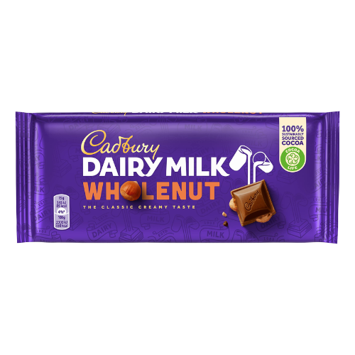 Cadbury Dairy  Milk Wholenut Chocolate Bar (120g)