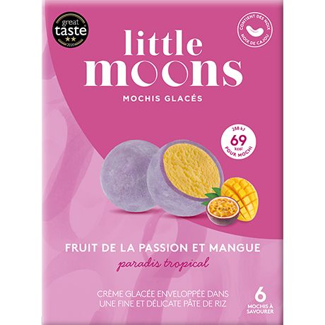 LITTLE MOONS Mochi Ice Cream Passion Fruit & Mango (192g)