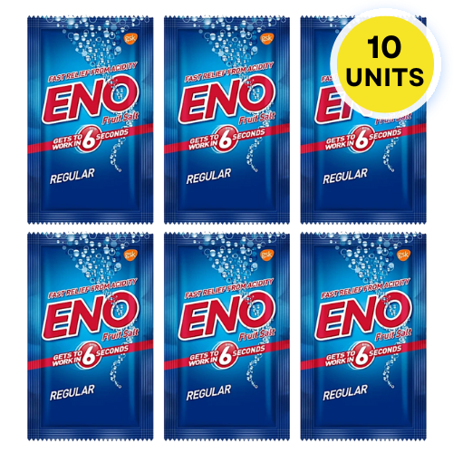 Eno Fruit Salt Regular Pouch (Bundle of 10 x 5g)
