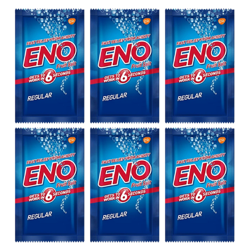 Eno Fruit Salt Regular Pouch (Bundle of 6 x 5g)