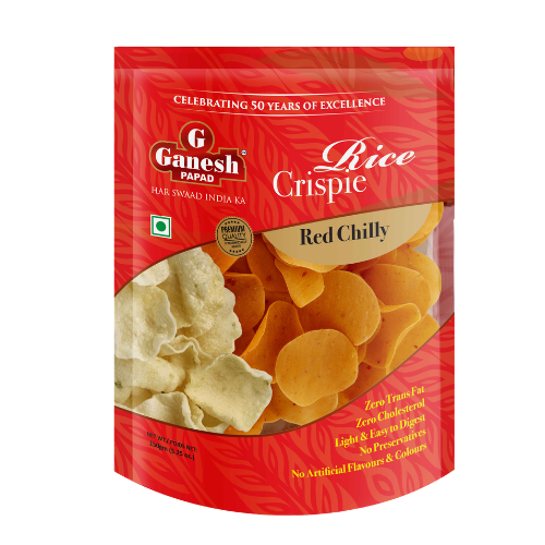 Ganesh Crispy Red Chilli Rice Papad (150g)