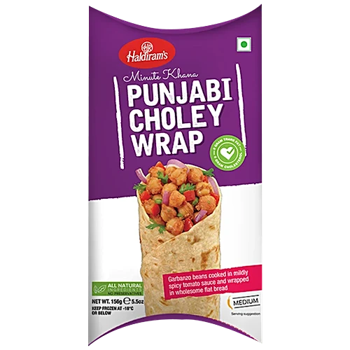 Haldiram's Vegan Punjabi Choley Wrap (156g) - Frozen Item !!!