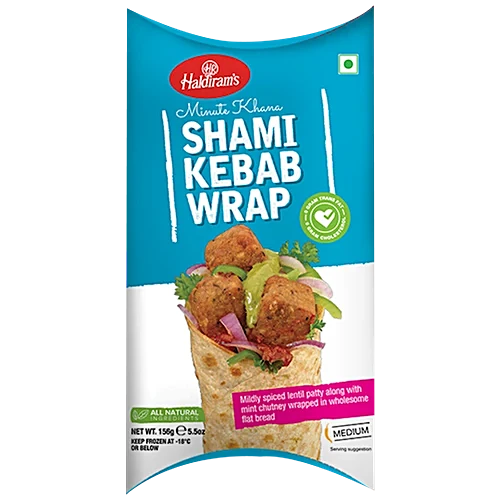 Haldiram's Vegan Shami Kebab Wrap (156g) - Frozen Item !!!