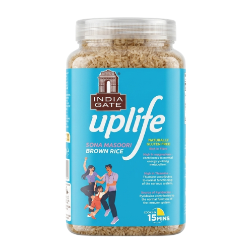 India Gate Uplife Brown Sona Masoori Rice (1kg)