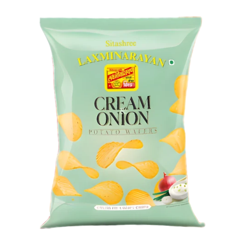 LaxmiNarayan Cream & Onion Potato Wafers (60g)