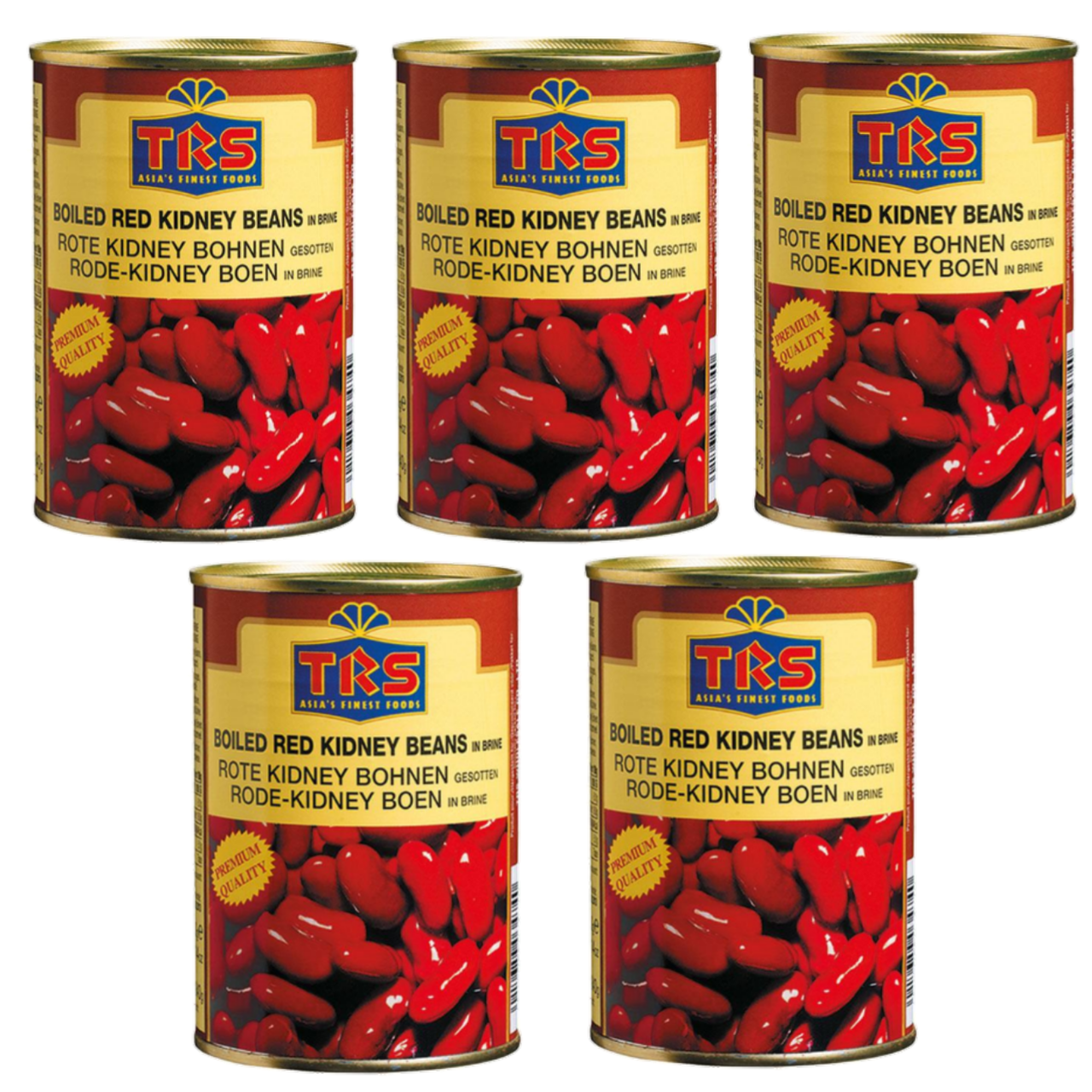 TRS Canned Boiled Red Kidney Beans (Bundle of 5 x 400g) - 2Kg