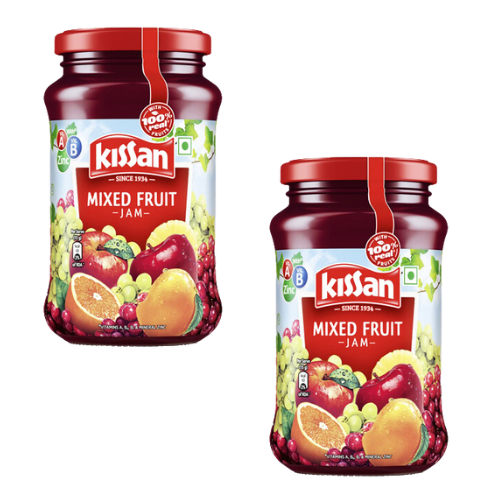 Kissan Jam Mixed Fruits (Bundle of 2 x 500g)