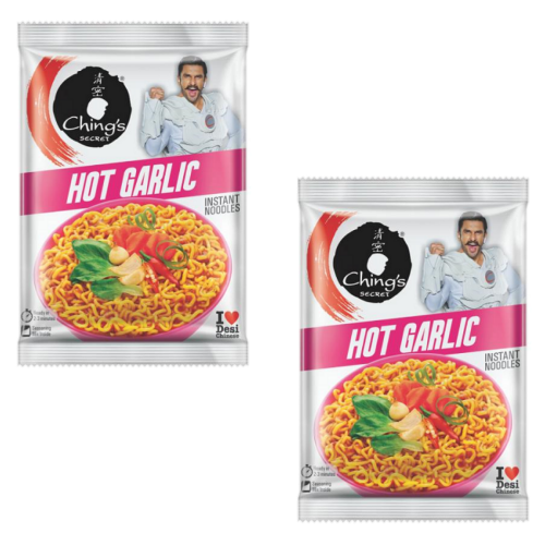 Chings Secret Hot Garlic Instant Noodles (Bundle of 2 x 60g)