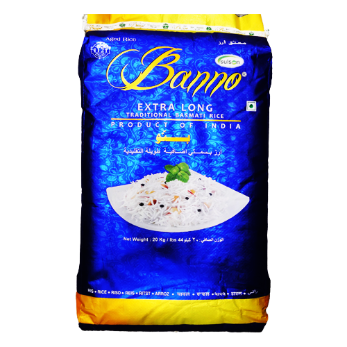 Banno Blue - Extra Long Traditional Basmati Rice (20kg)