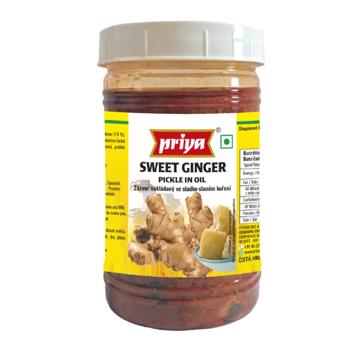 Priya Sweet Ginger Pickle Without Garlic - PET JAR (300g)