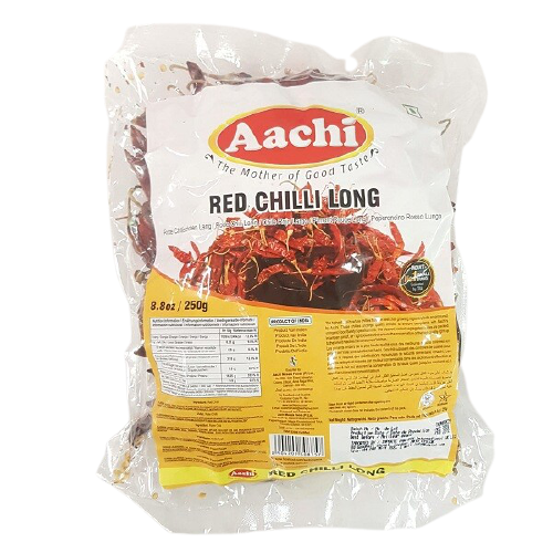 Aachi Dried Red Chillies Long (250g) - Sale Item [BBD: 31 August 2024]