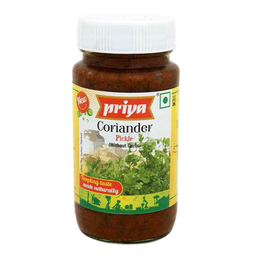 Priya Coriander Pickle Without Garlic (300g)