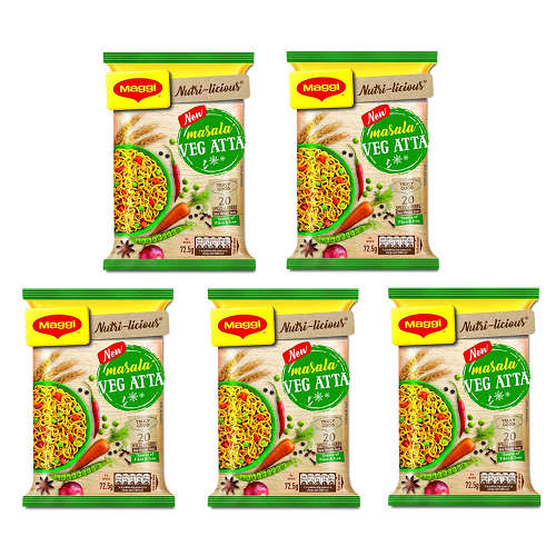 Maggi Veg Atta Noodles (Bundle of 5 x 75g)