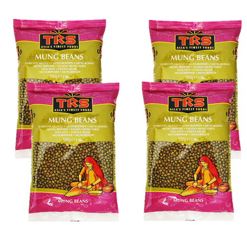 TRS Moong Dal Whole With Skin / Mung Beans (Bundle of 4 x 500g) - 2kg