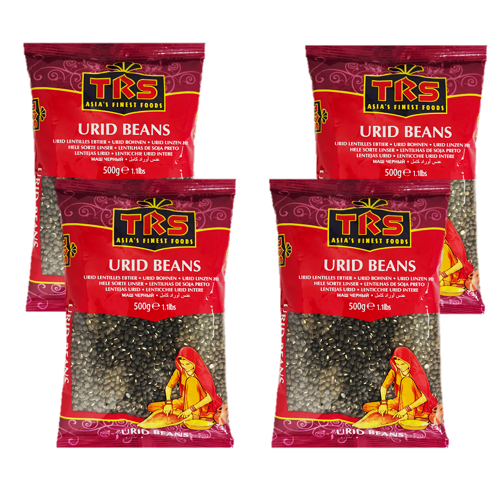 TRS Urad Dal Whole With Skin / Urid Beans (Bundle of 4 x 500g) - 2kg